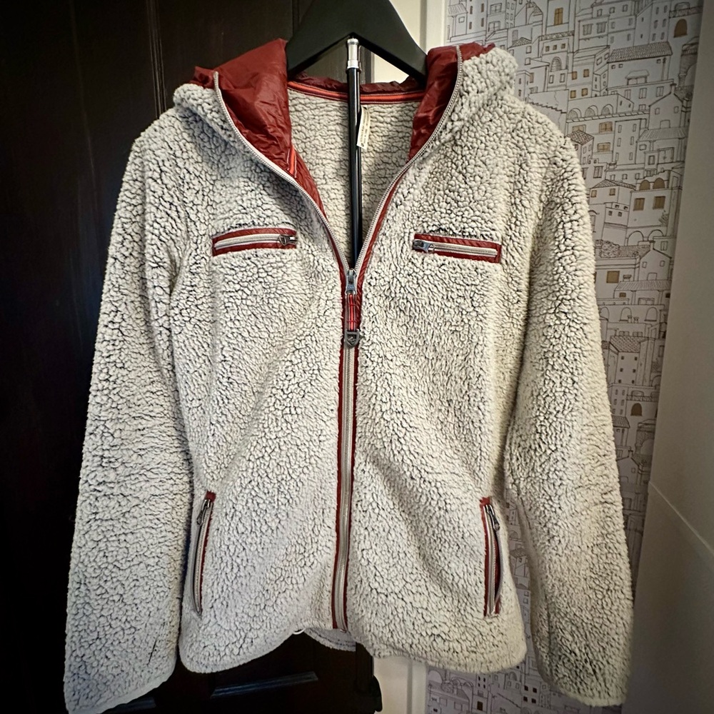 Kuhl Red and Gray Sherpa Jacket